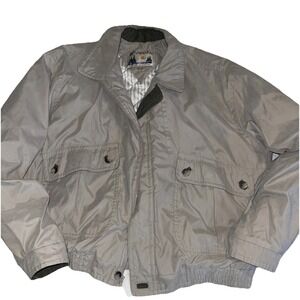 Vintage Woodsman ATA All Terrain Apparel Light Beige Bomber Jacket Men's Sz XXL